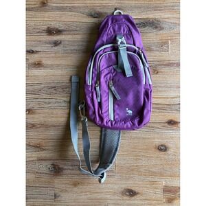 Oiwas Purple Sling Backpack Crossbody Bag Nylon Travel Hiking Daypack Women